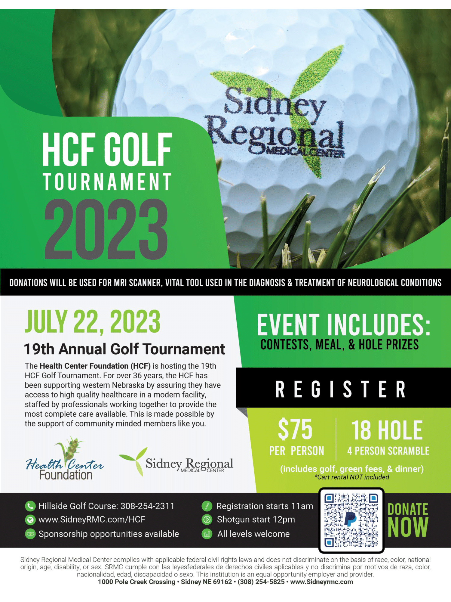 SRMC Foundation 4 Person Scramble - Hillside Golf Course